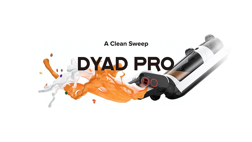 Roborock Dyad Pro Aspiradora Inteligente Inalámbrica para Seco y Húmedo, 17000Pa de Potente Succión, Doble Rodillo, Limpieza de Bordes, Autolimpieza, Secado por Aire Caliente, 43 Minutos de Autonomía, Pantalla LED, Control por App y Alertas de Voz - Negro