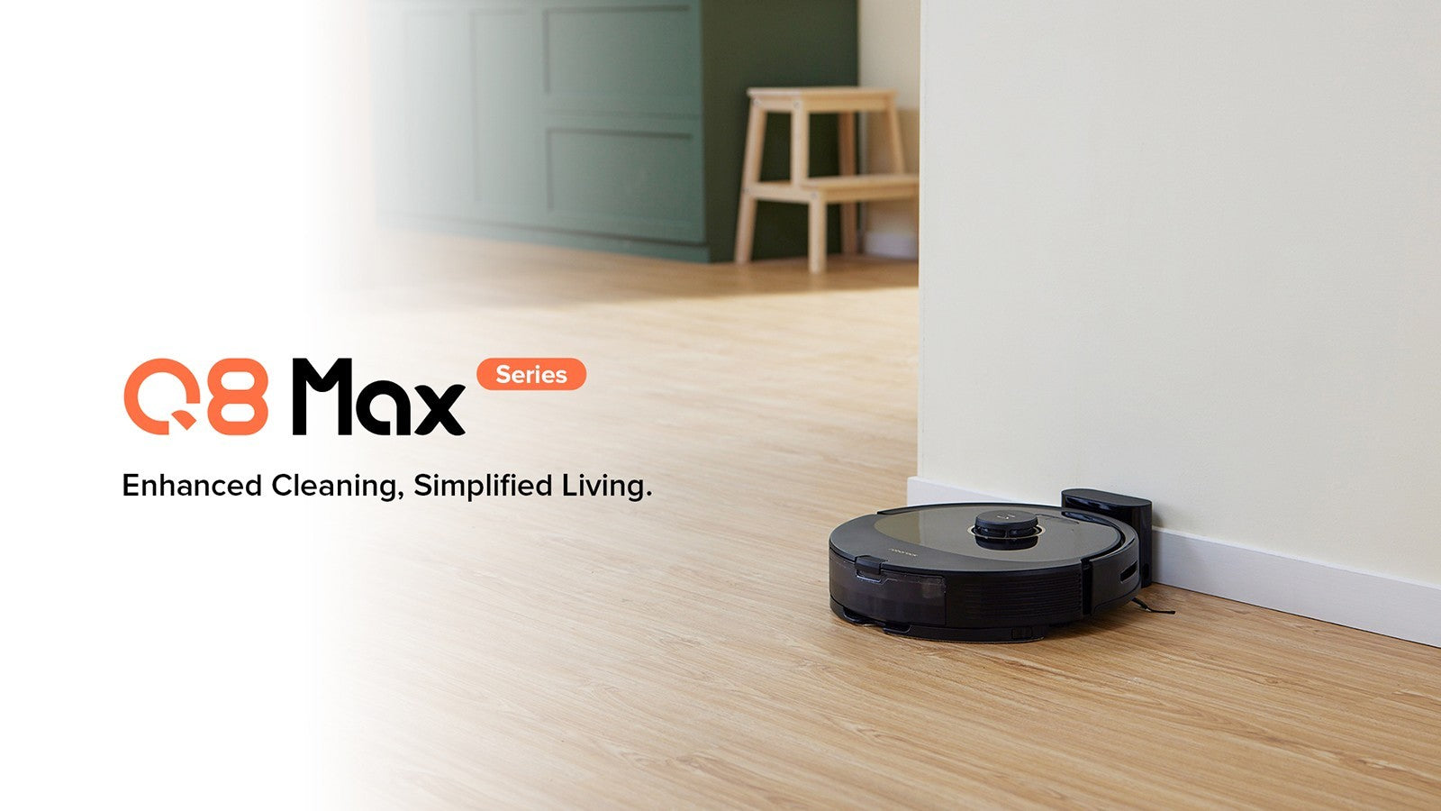 Robot Aspirador Roborock Q8 Max, Succión de 5500Pa, Cepillo DuoRoller, Navegación LDS, Contenedor de Polvo de 470ml, Tanque de Agua de 350ml