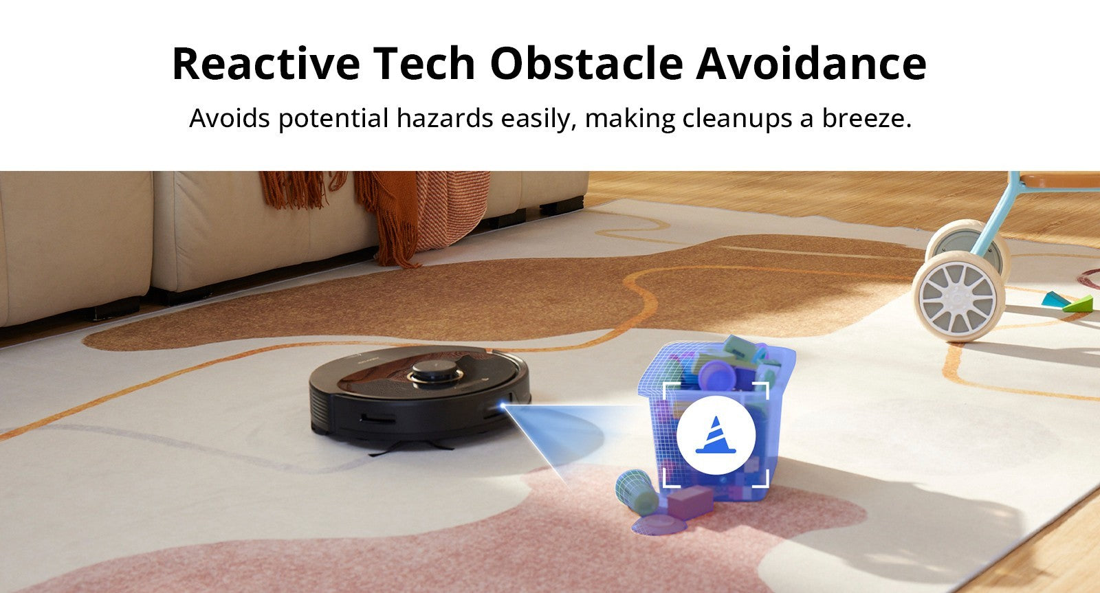 Robot Aspirador Roborock Q8 Max, Succión de 5500Pa, Cepillo DuoRoller, Navegación LDS, Contenedor de Polvo de 470ml, Tanque de Agua de 350ml