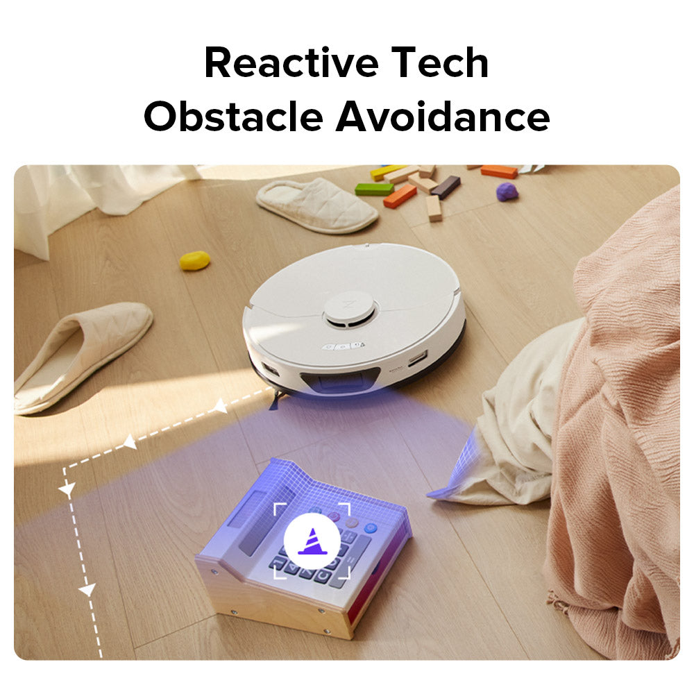 Roborock S7 Max Ultra Robot Vacuum Cleaner, 5500Pa Suction, Auto Drying, Self-Cleaning &amp; Emptying, VibraRise Mopping, Reactive Tech Obstacle Avoidance, Fast &amp; Off-peak Charging - White
