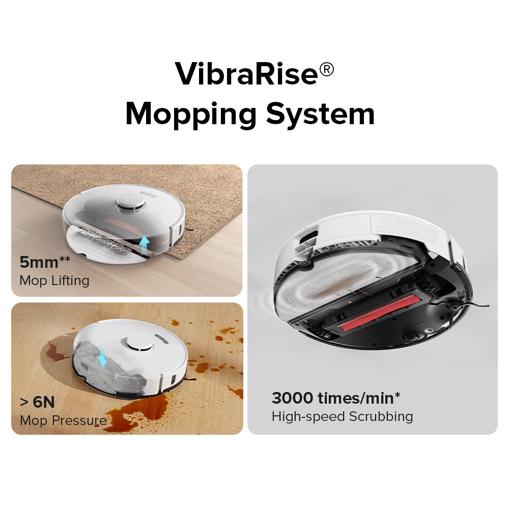 Roborock S7 Max Ultra Robot Vacuum Cleaner, 5500Pa Suction, Auto Drying, Self-Cleaning &amp; Emptying, VibraRise Mopping, Reactive Tech Obstacle Avoidance, Fast &amp; Off-peak Charging - White