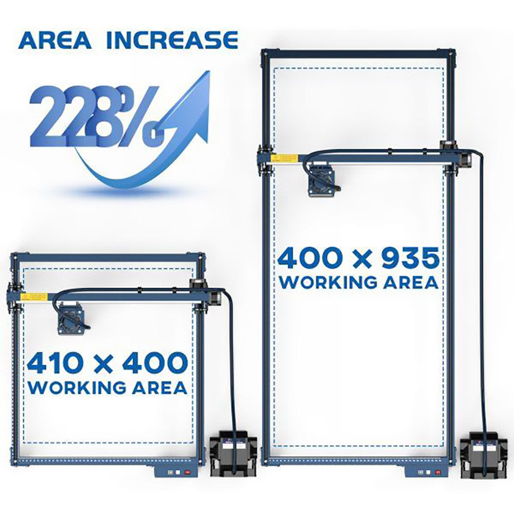 Kit de expansión del área de grabado SCULPFUN S30 Series, 400x935mm