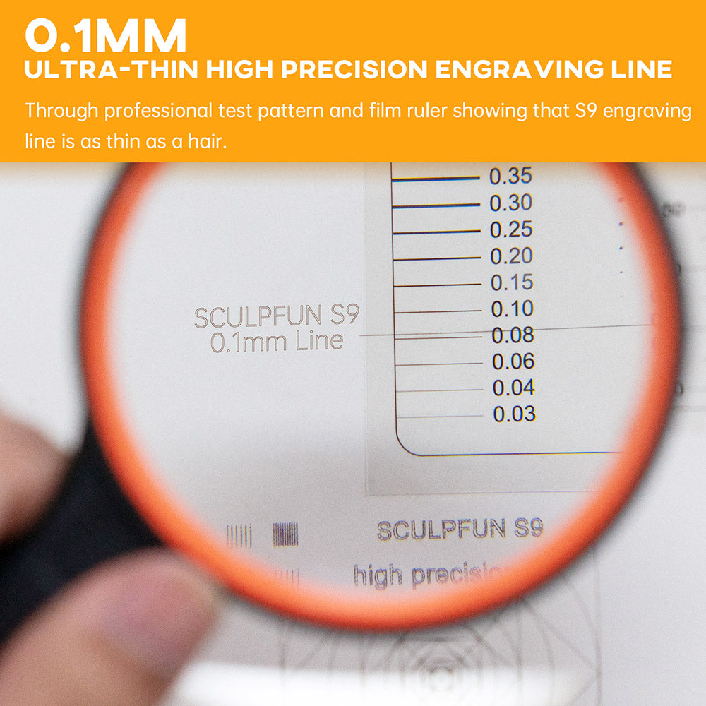 Grabador láser Sculpfun S9, máquina de grabado láser CNC totalmente metálica, 5,5 W, alta precisión, área de grabado 410 x 420 mm.