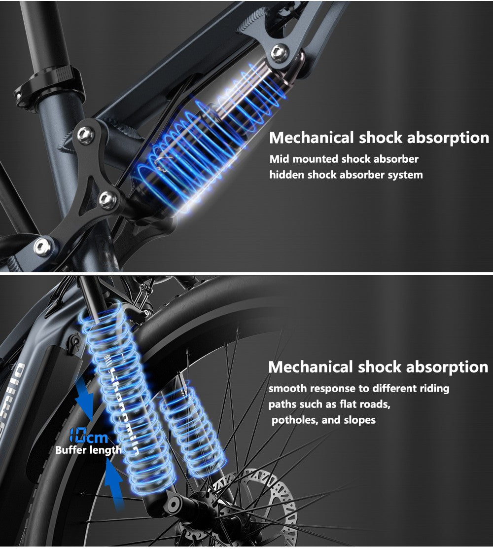 Shengmilo MX05 26 Zoll Fatbike-Mountainbike E-Bike, 500W Bafang Motor, 42 km/h Höchstgeschwindigkeit, 48V 15Ah LG Akku, 60 km Reichweite, Doppel-Öl-Scheibenbremsen