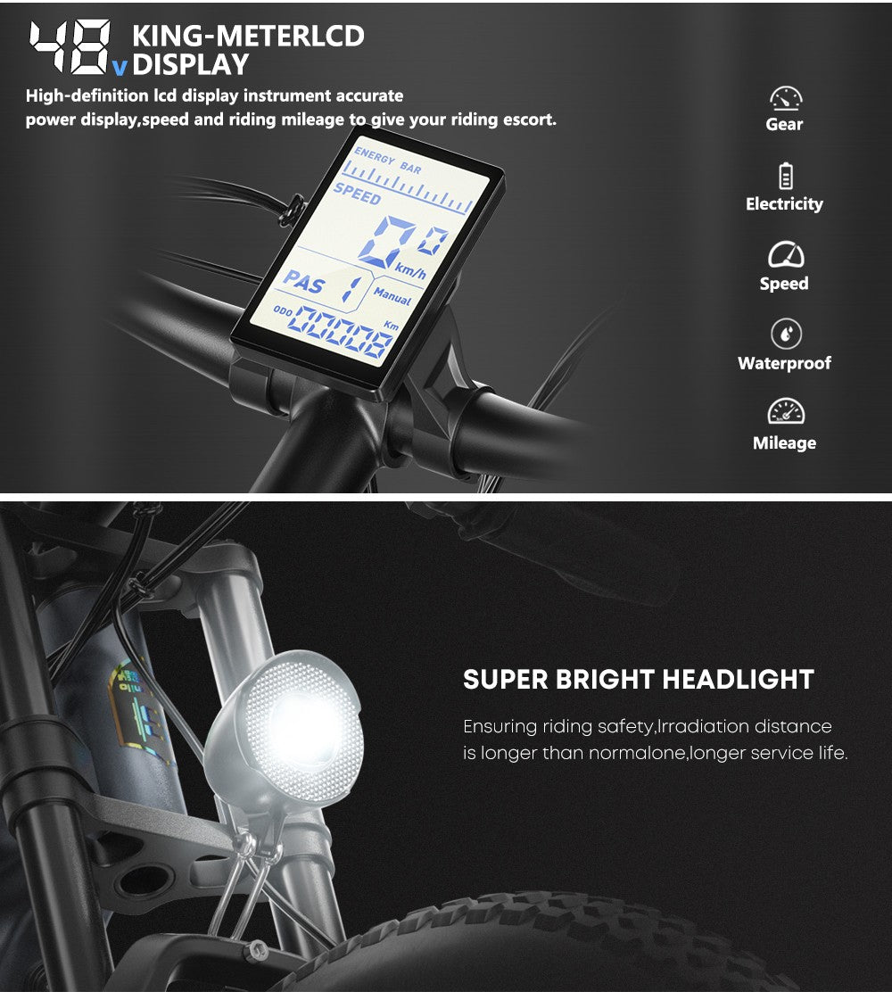 Shengmilo MX05 26 Zoll Fatbike-Mountainbike E-Bike, 500W Bafang Motor, 42 km/h Höchstgeschwindigkeit, 48V 15Ah LG Akku, 60 km Reichweite, Doppel-Öl-Scheibenbremsen