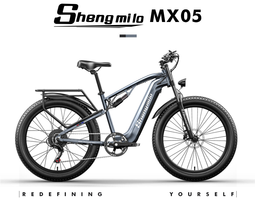 Shengmilo MX05 26 Zoll Fatbike-Mountainbike E-Bike, 500W Bafang Motor, 42 km/h Höchstgeschwindigkeit, 48V 15Ah LG Akku, 60 km Reichweite, Doppel-Öl-Scheibenbremsen
