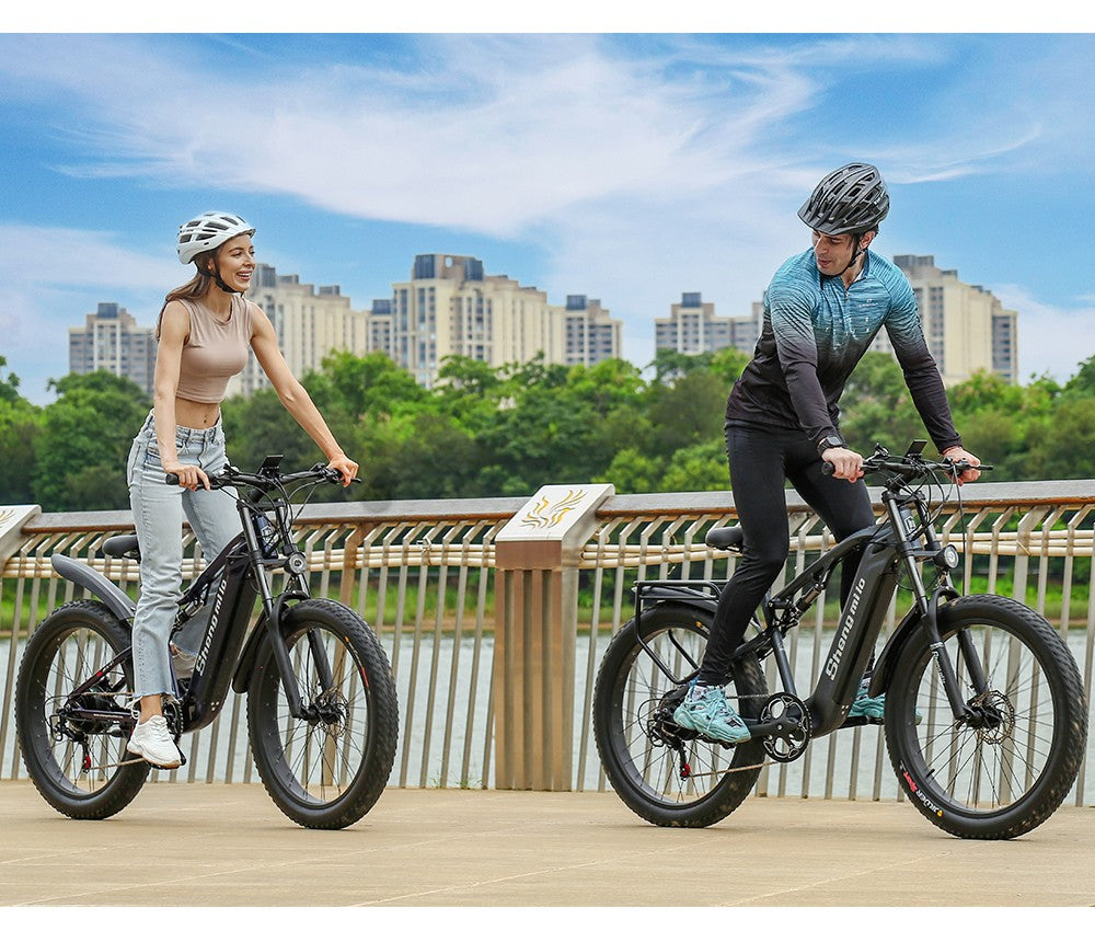 Shengmilo MX05 26 Zoll Fatbike-Mountainbike E-Bike, 500W Bafang Motor, 42 km/h Höchstgeschwindigkeit, 48V 15Ah LG Akku, 60 km Reichweite, Doppel-Öl-Scheibenbremsen