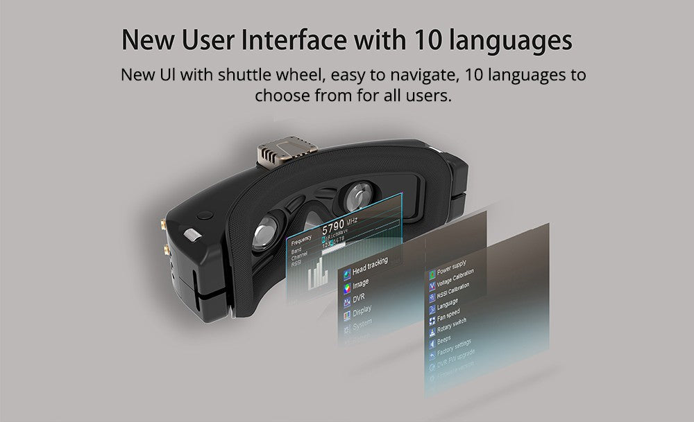 Skyzone SKY04O OLED FPV Goggle 1024x768 Resolution Steadyview Receiver 5.8GHz