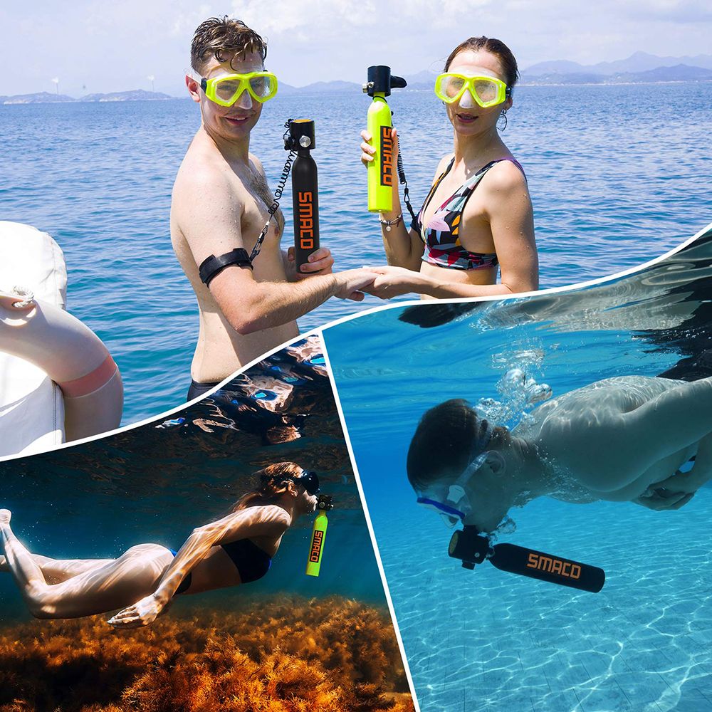 Botella de buceo mini SMACO S300 Plus de 0,5 L - Negra