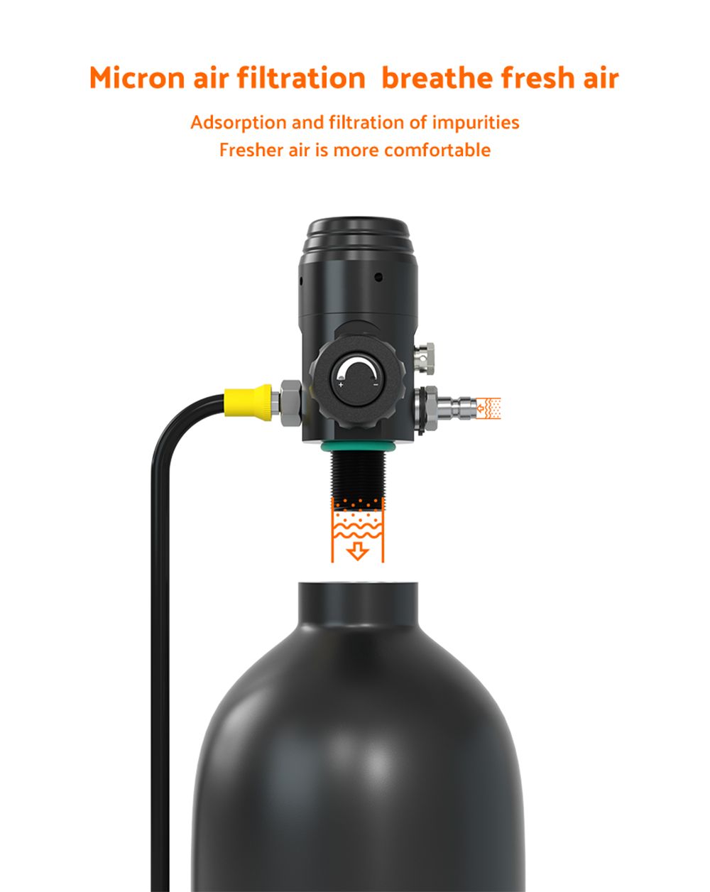 Botella de Buceo SMACO S700 Plus 2L - Negra