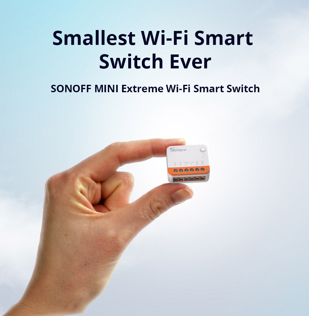 SONOFF MINI R4 Interruptor Inteligente WiFi Extremo, Control de Interruptor Externo, Módulo DIY para Automatización del Hogar Inteligente, Funciona con Alexa y Google Home