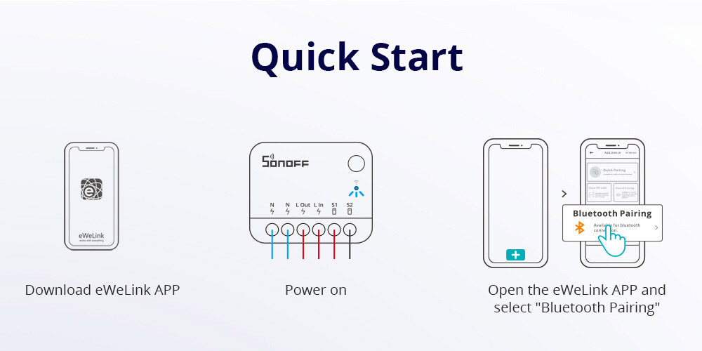 SONOFF MINI R4 Interruptor Inteligente WiFi Extremo, Control de Interruptor Externo, Módulo DIY para Automatización del Hogar Inteligente, Funciona con Alexa y Google Home