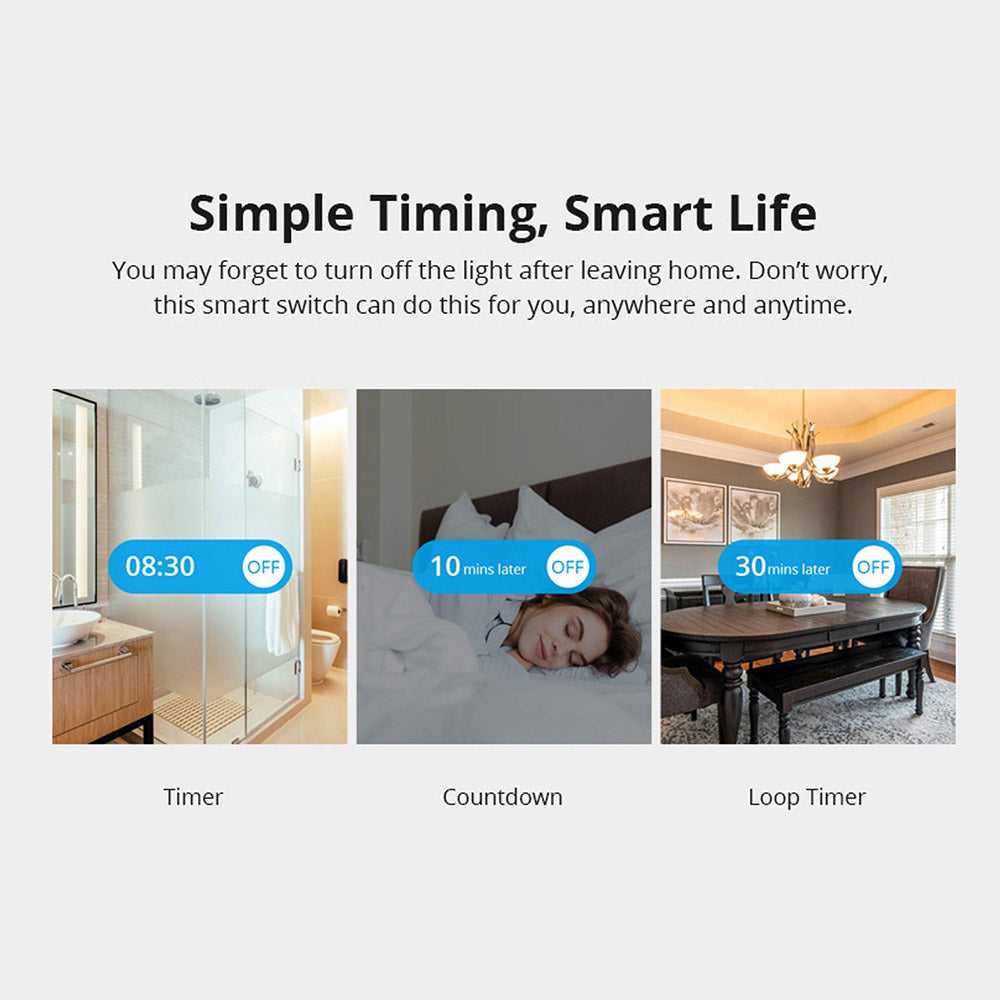 Interruptor inteligente bidireccional SONOFF ZBMINI Zigbee compatible con Google Home/Nest IFTTT y Alexa.