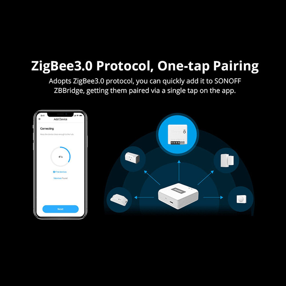 Interruptor inteligente bidireccional SONOFF ZBMINI Zigbee compatible con Google Home/Nest IFTTT y Alexa.