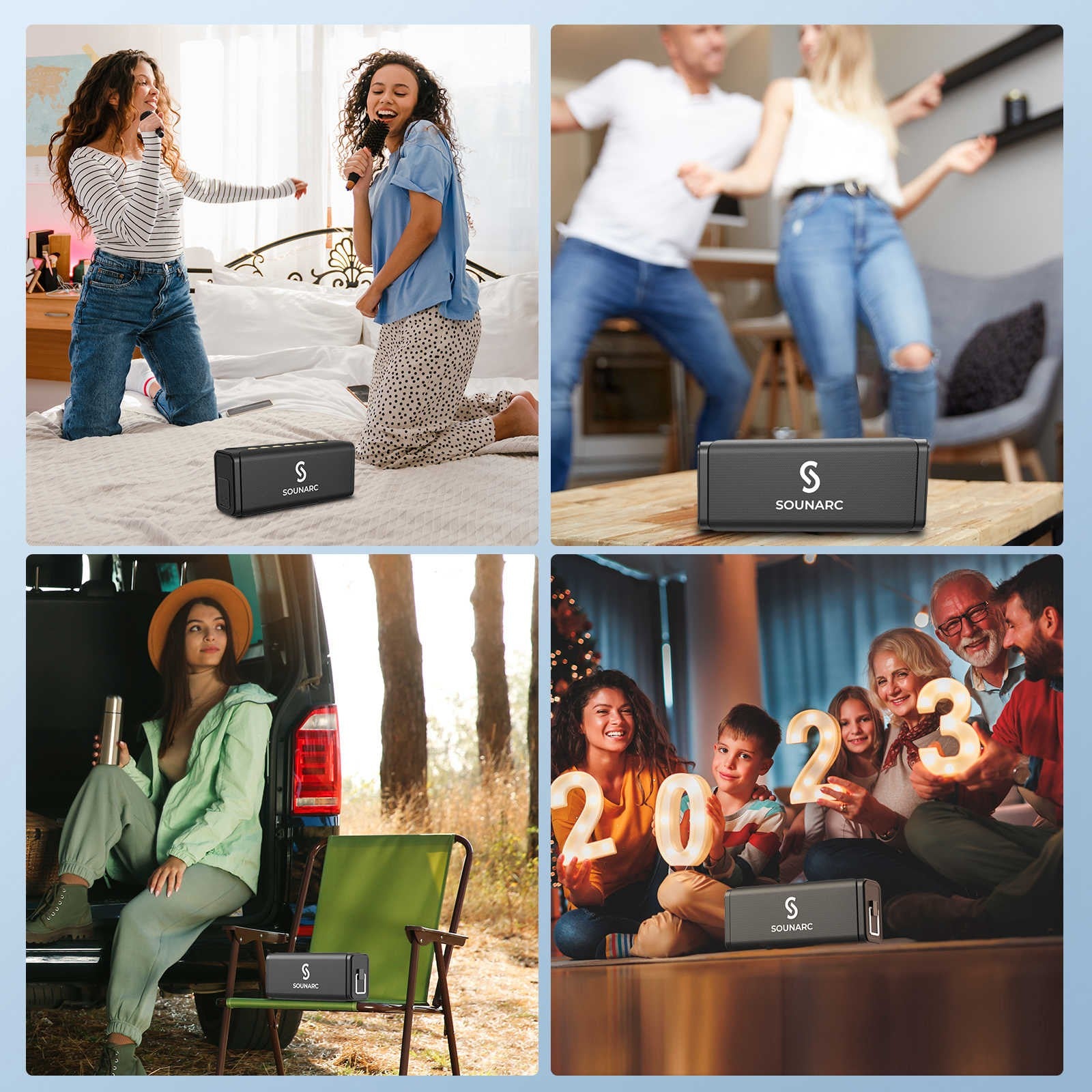 Altavoz Bluetooth con micrófono dual SOUNARC M1