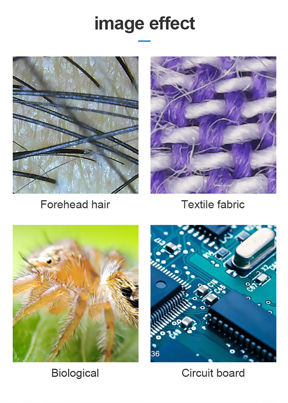 Microscopio inteligente WiFi SUNUO 314, 0.3MP píxeles, base de rotación de 360 grados, zoom de 1000X, 8 luces LED.
