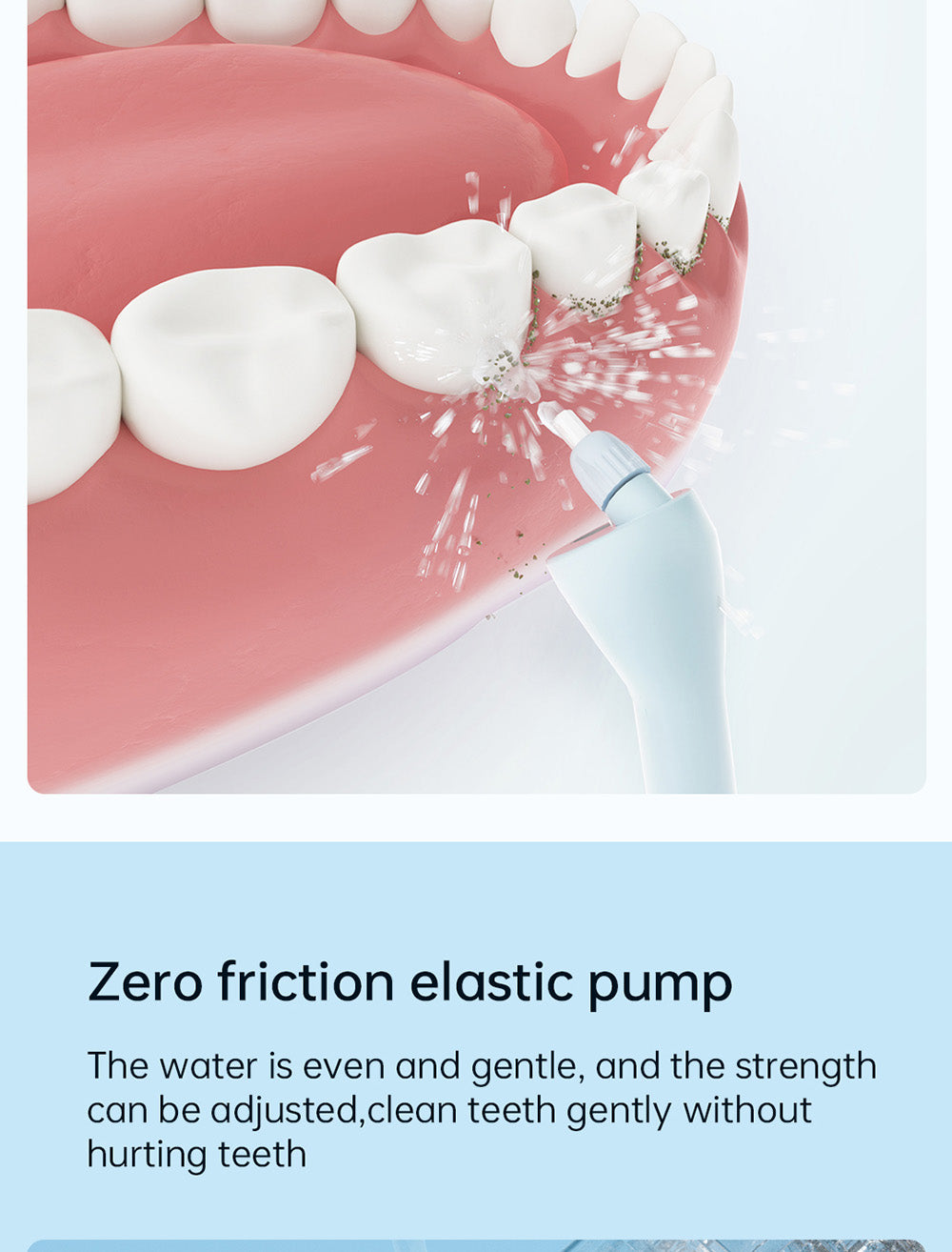Irrigador bucal inteligente visual SUNUO C3 PRO, limpiador dental con esterilización UV, cámara HD de 5MP, conexión WiFi, resistente al agua IPX7 - Blanco