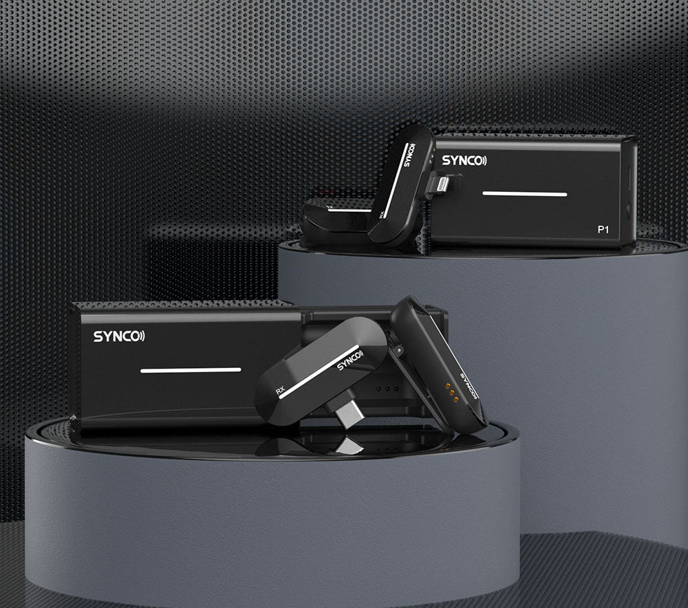 Micrófono de condensador inalámbrico SYNCO P1S para dispositivos Android tipo C, emparejamiento automático, transmisión de 150 m - Receptor tipo C