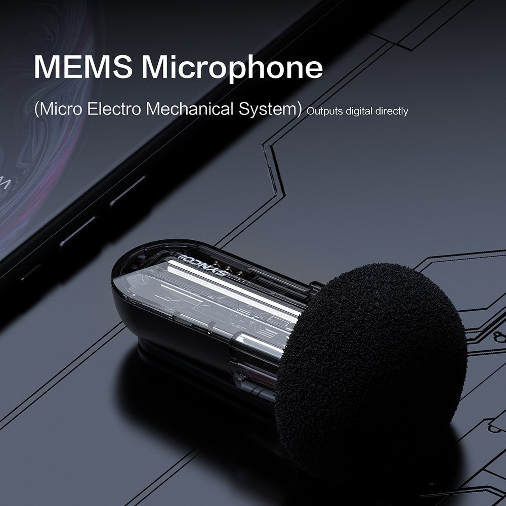Micrófono de condensador inalámbrico SYNCO P1S para dispositivos Android tipo C, emparejamiento automático, transmisión de 150 m - Receptor tipo C