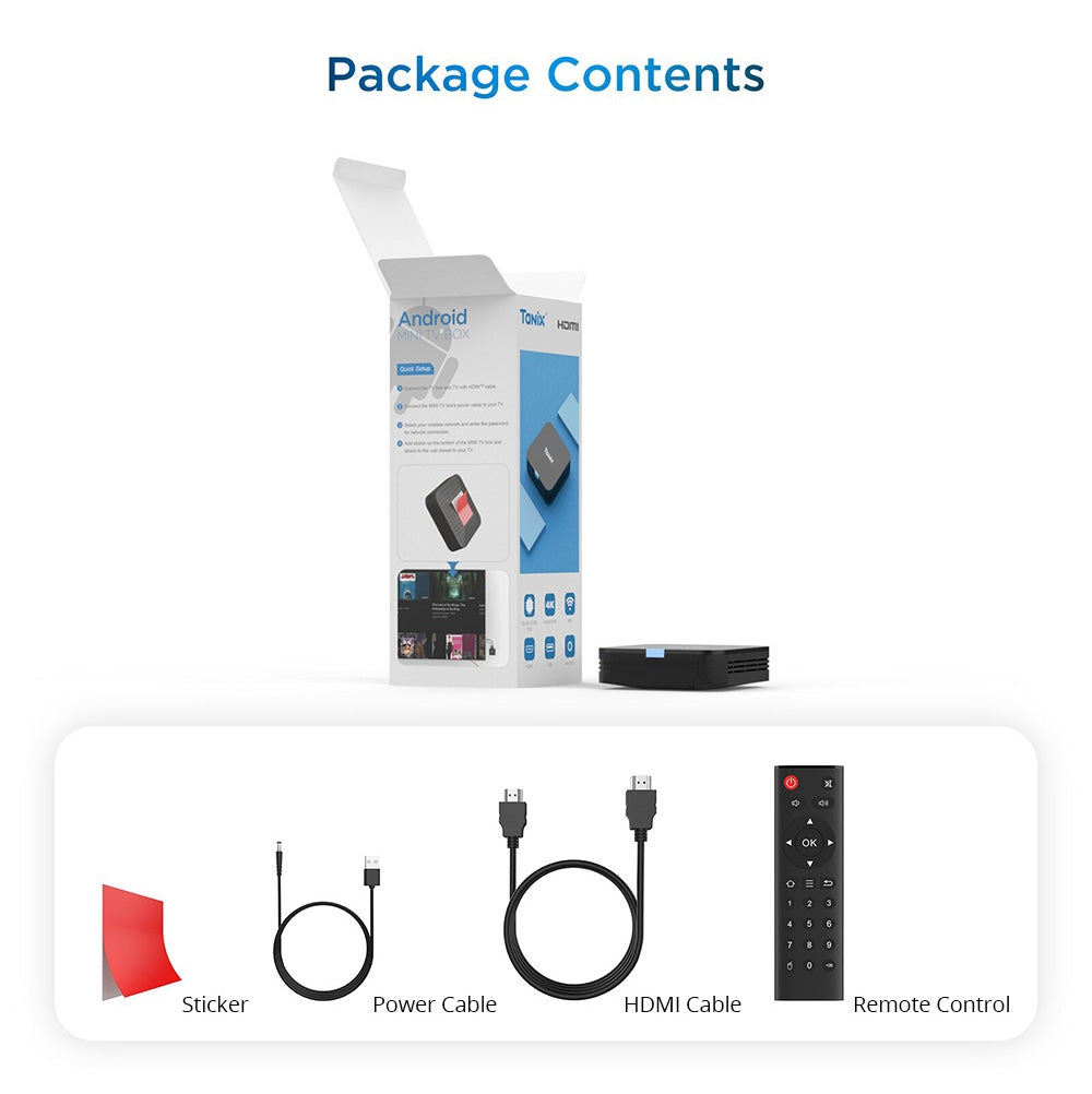TANIX TX1 Mini TV Box, Android 10, Allwinner H313, Built-in WiFi, 1GB RAM 8GB ROM, Support 4K Decoding, 1*AV 1*HDMI 1*USB 2.0