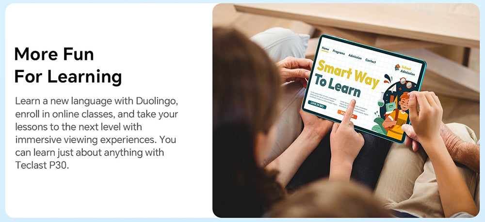 Teclast P30 10.1inch Tablet, Android 15, 4GB RAM 64G ROM, 5MP Al Dual Camera, 1280x800 Resolution, Qcta-Core, 6000mAh Battery, Type-C/GMS/WiFi/Bluetooth/3.5mm Jack