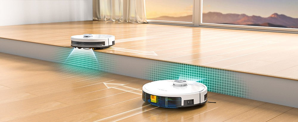 Robot Aspirador Tesvor S7 Pro con Función de Mopa, Succión de 6000Pa, Navegación Láser, Depósito de Polvo de 600ml, Autonomía de 180 Minutos, Área Máxima de Aspiración de 150m², Control por App / Control Remoto - Blanco