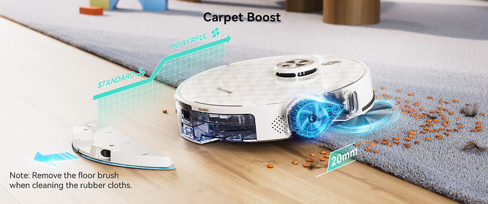 Robot aspirador Tesvor S8 Pro 2 en 1 con función de fregado, succión de 6000 Pa, navegación LiDAR, 240 minutos de autonomía, control por APP/Alexa.