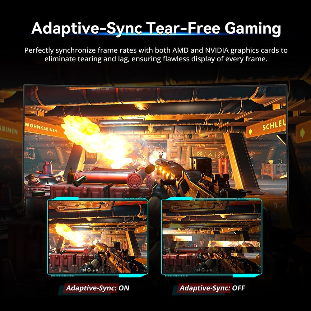 TITAN ARMY C34CHR Gaming Monitor, 34-inch 1500R 3440x1440 WQHD Curved Screen, 165Hz Refresh Rate, 1ms MPRT, Adaptive Sync, 99% sRGB, Support PIP & PBP Display, E-sports Backlight, Tilt Adjustment Wall Mount, Low Blue Light