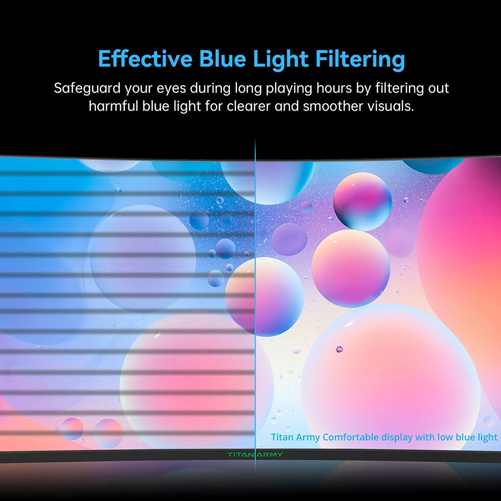 TITAN ARMY N32SQ PLUS Curved Gaming Monitor, 31.5-Inch 1500R 16:9 VA Panel, 144Hz Refresh Rate, 2560x1440 HD, 99% sRGB 1ms MPRT Response Time, Low-blue, Support FPS/RTS Gaming Mode, 2*HDMI 2.0 2*DP 1.4 1*Audio, Tilt Adjustment with Wall Mount