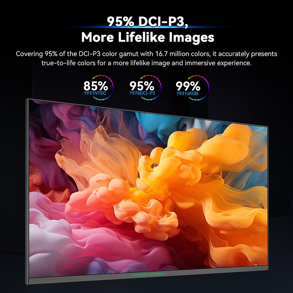 TITAN ARMY P32H2U Commercial Monitor, 32-inch 3840x2160 4K UHD Screen, 60Hz Refresh Rate, HDR10 Brightness, Low Blue Light, Built-in Speaker, 95% DCI-P3 Color Gamut, 65W Full-Featured USB-C Port, VESA Mount