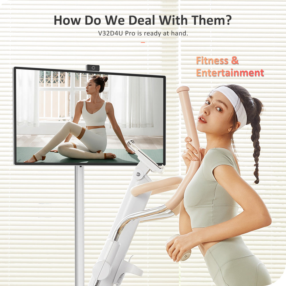 Titan Army V32D4U Pro Flat 16:9 VA UHD 76Hz Portable Smart Screen with Powerful Chipset and Multiple Connection Modes