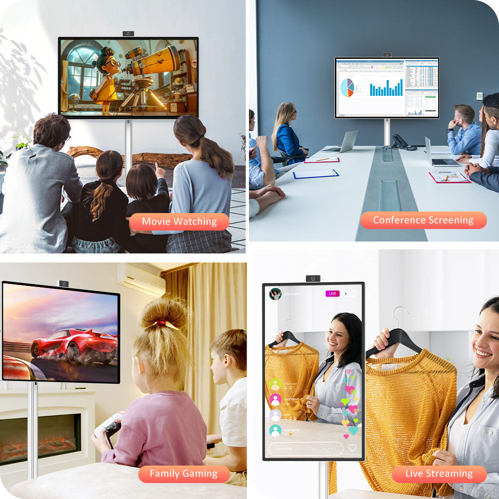 Titan Army V32D4U Pro Flat 16:9 VA UHD 76Hz Portable Smart Screen with Powerful Chipset and Multiple Connection Modes