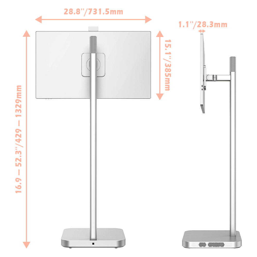 Titan Army V32D4U Pro Mobile Smart Screen, 32'' 3840*2160 UHD Screen, Android 11, SoC MT8195 8 Cores, 8GB RAM 128GB ROM, 9800mAh Battery, 8MP Camera, Supporting Touch and Capacitive Pen, Dual 10W Speakers, Wireless Screen Mirroring, 1*Type-C 1*HDMI