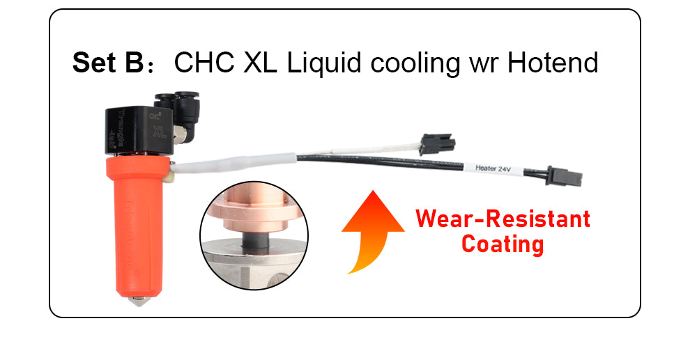 Trianglelab CHC XL Hotend resistente al desgaste con refrigeración líquida para impresoras 3D FDM