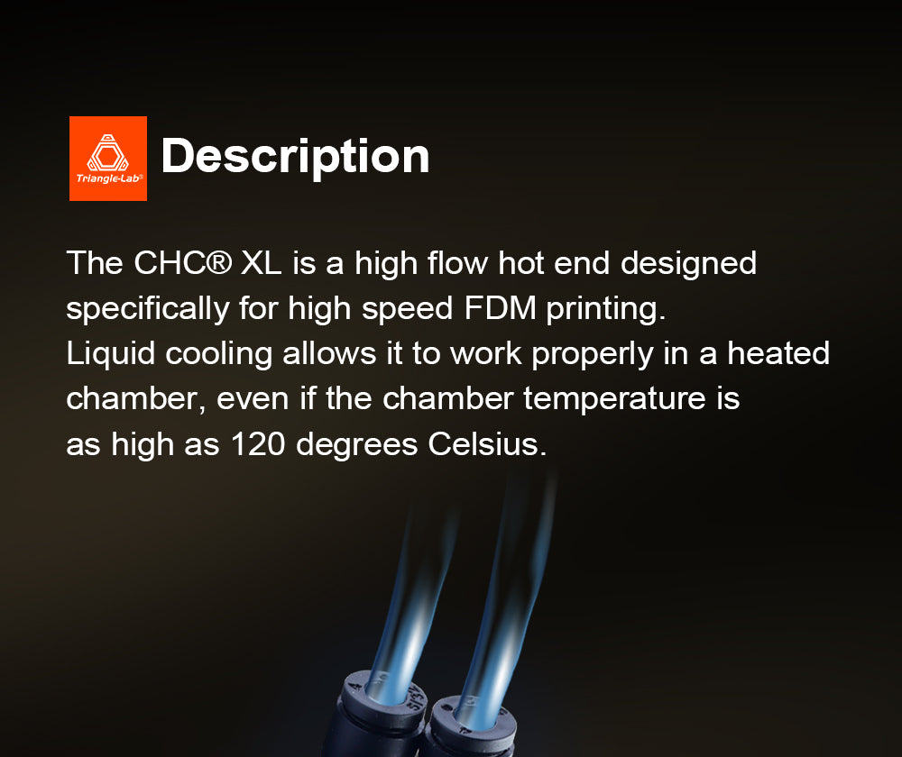Trianglelab CHC XL Hotend resistente al desgaste con refrigeración líquida para impresoras 3D FDM
