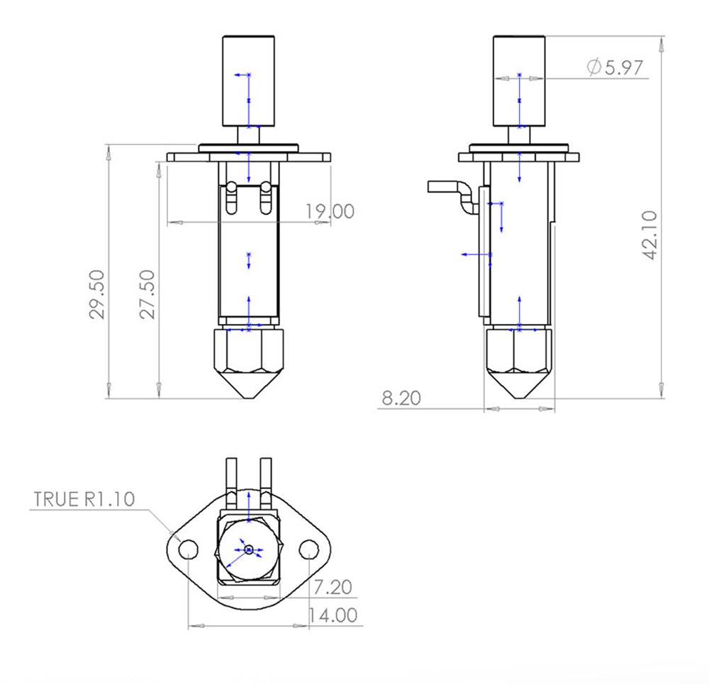 Trianglelab CHCB-OT Hotend para impresora 3D para extrusor Creality Sprite