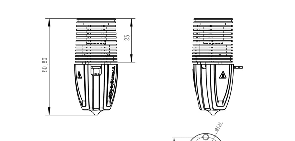 Trianglelab Rapido ACE HF Hotend - Termistor PT1000, compatible con Dragon/Rapido, adaptador V6