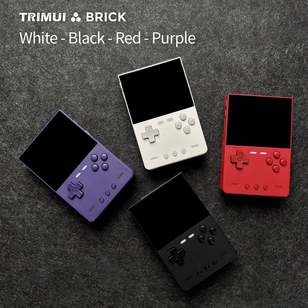 Consola de videojuegos portátil Trimui Brick, tarjeta TF de 256 GB, pantalla IPS de 3,2 pulgadas 1024*768, almacenamiento eMMC de 8 GB, 5 horas de autonomía, carga rápida tipo C - Negro