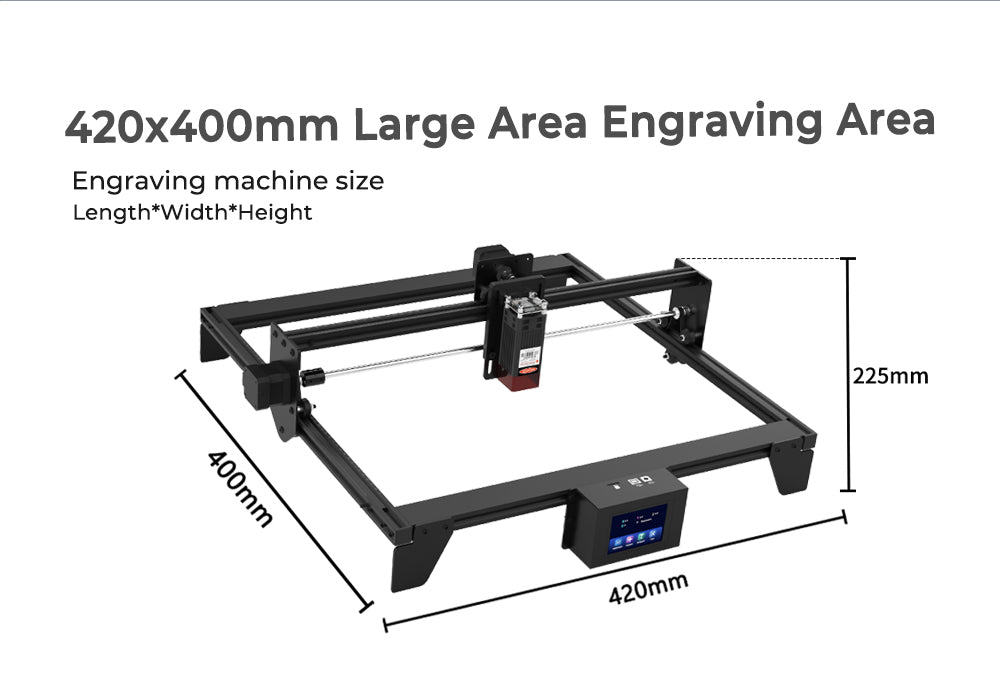 Tronxy Marker40 5.5W Grabador Láser DIY, Máquina de Corte y Grabado Láser CNC con Área de Grabado 420x400mm