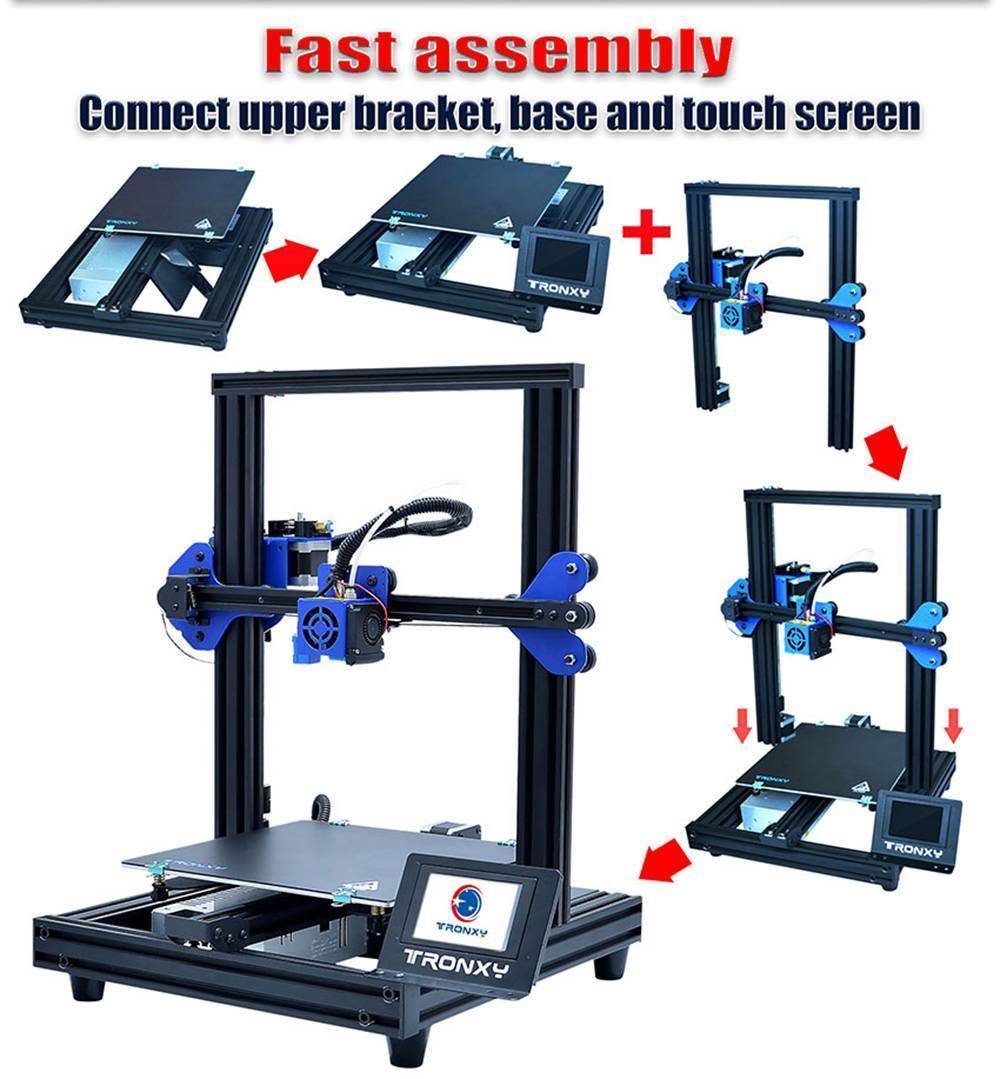 Impresora 3D TRONXY XY-2 Pro Titan, extrusor Titan, detección de fin de filamento, reanudación de impresión ultra silenciosa, 255x255x245mm