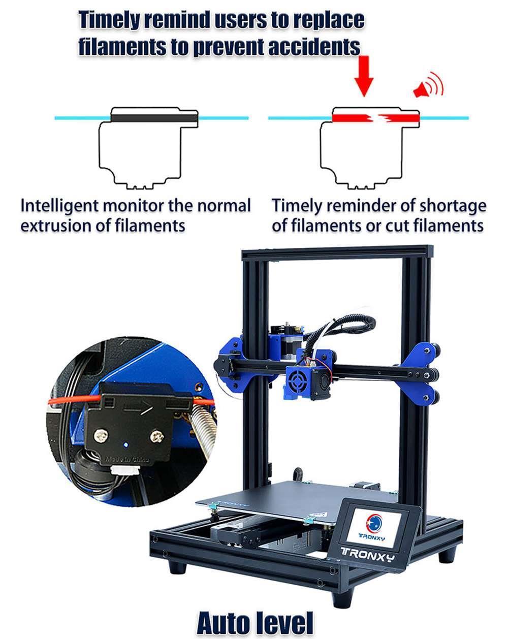 Impresora 3D TRONXY XY-2 Pro Titan, extrusor Titan, detección de fin de filamento, reanudación de impresión ultra silenciosa, 255x255x245mm