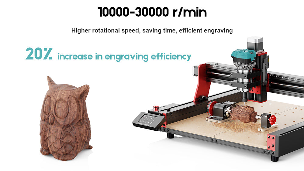 Fresadora/Canteadora de Madera TWO TREES 800W 30000RPM, Seis Velocidades, para la Serie TTC450