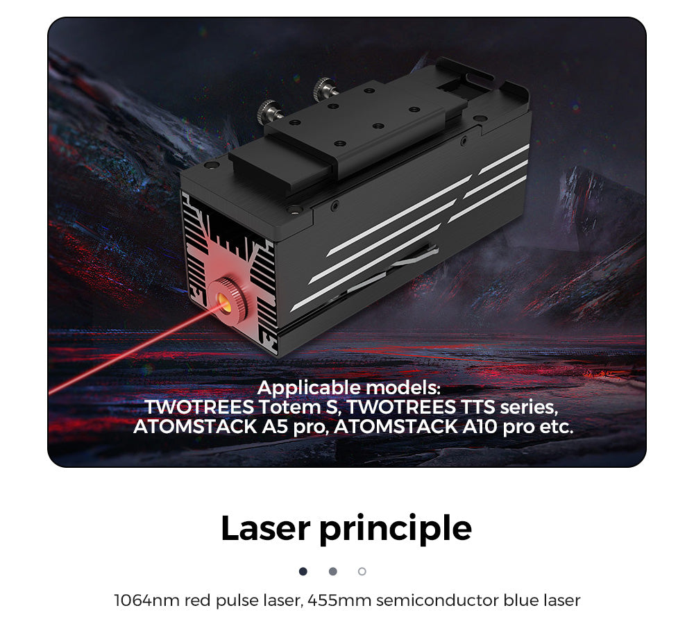 Módulo láser infrarrojo TWO TREES T20 de 1064 nm y 2 W para grabador láser TT-5.5S / TTS - Negro