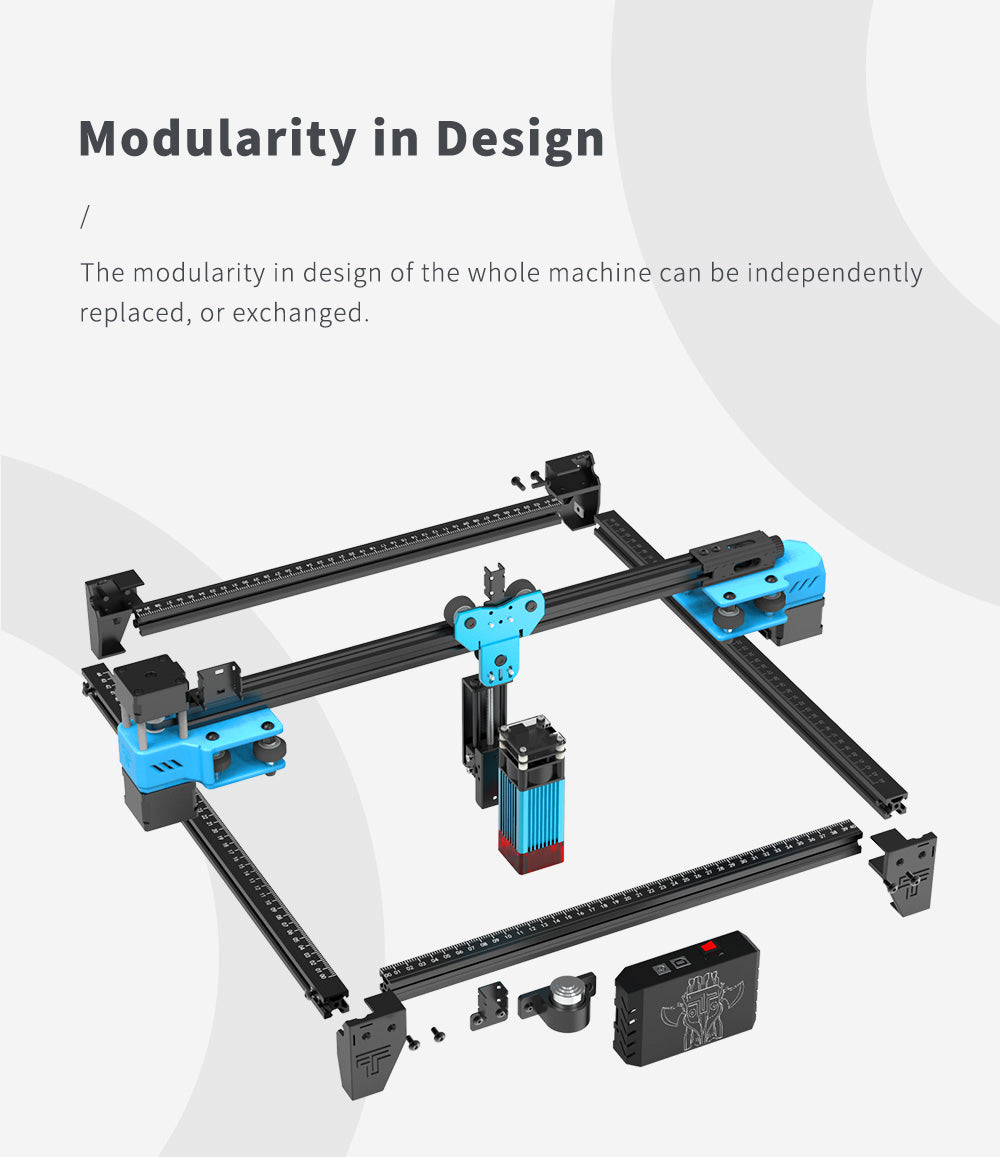 Grabador láser de metal CNC Two Trees TTS 20W, máquina de corte y grabado láser, área de grabado 300x300mm