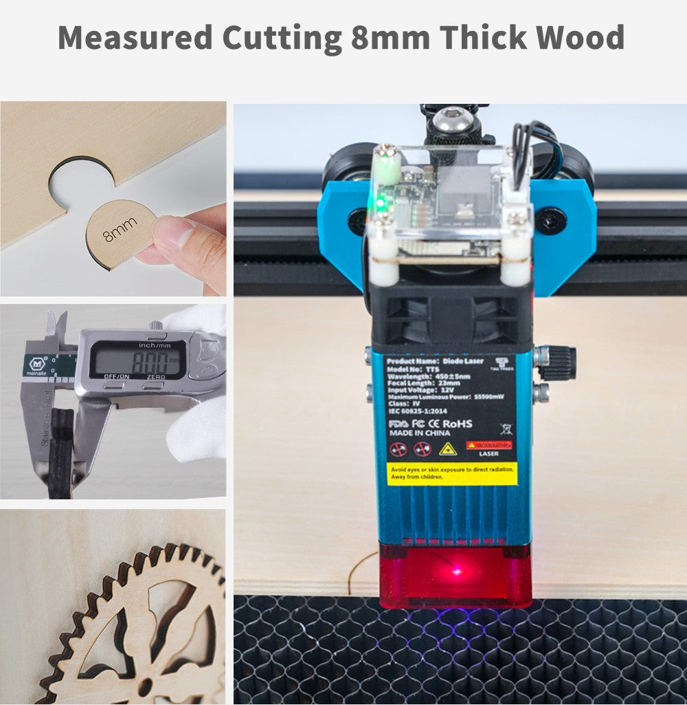 Grabador láser de metal CNC Two Trees TTS 20W, máquina de corte y grabado láser, área de grabado 300x300mm