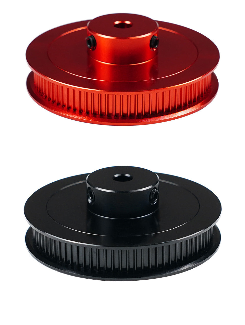 Piezas para impresora 3D TWO TREES VORON V2.4, polea de distribución GT2 de 80 dientes, diámetro de 5 mm, ancho de correa de 6 mm, rueda motriz de aleación de aluminio - Negra