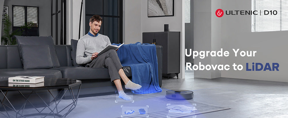 Robot aspirador Ultenic D10, mapeo rápido LiDAR de 15 minutos, succión de 4000 Pa, autonomía de 120 minutos, aumento automático de potencia en alfombras, zonas prohibidas, programación horaria, control remoto mediante Siri/Alexa/aplicación, para suelos de madera, baldosas, alfombras, etc.