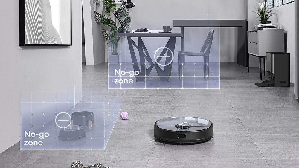 Robot aspirador Ultenic MC1 con estación de autovaciado, succión de 5000 Pa, mopa de doble rotación, secado por aire caliente, bolsa de polvo de 3 l, batería de 5200 mAh, autonomía máxima de 180 minutos, control por aplicación/voz.