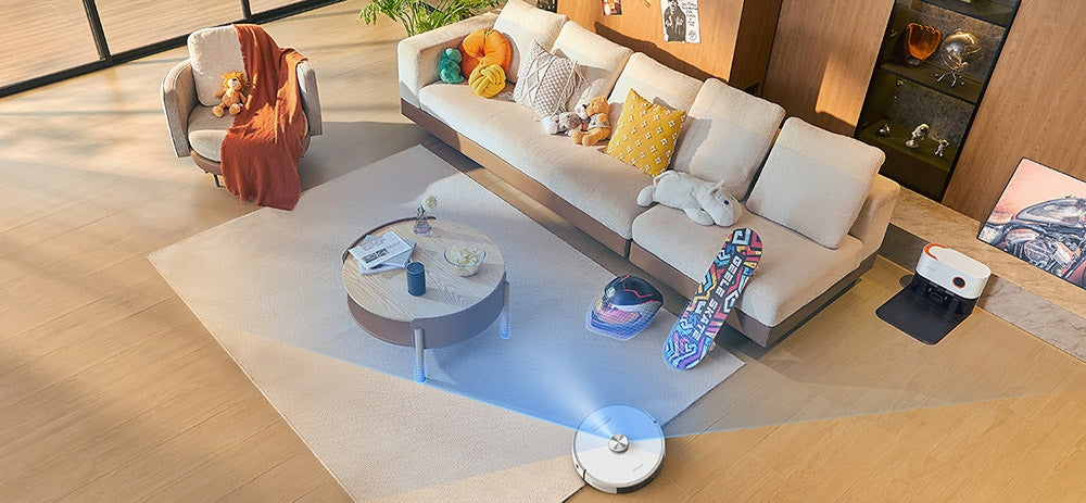 Robot aspirador Ultenic T10 Pro con estación de autovaciado, succión de 4000 Pa, mopa de doble rotación, bolsa de polvo de 3,3 L, navegación LiDAR, potenciador de alfombras, batería de 5200 mAh, tiempo de funcionamiento máximo de 200 minutos, control por aplicación/voz.