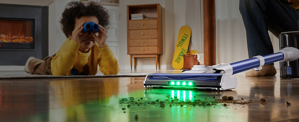 Aspiradora sin cable Ultenic U10 Ultra, succión de 40 kPa, motor digital de 450 W, de pie, tubo telescópico, 40 minutos de autonomía, linterna integrada, giro de 180°.